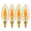 Xtricity - Set of 4 Old Style LED Bulbs, 3.5W, E12 Base, 2200K Soft White - - Mounts For Less