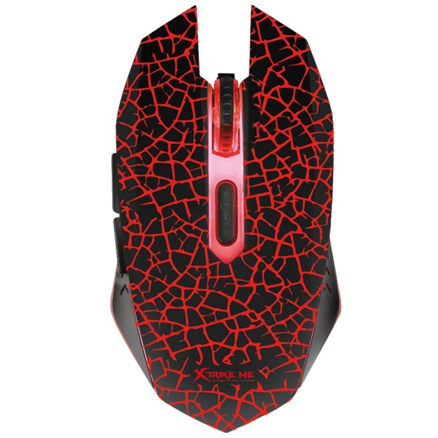 Xtrike Me GM205 - Optical Gaming Mouse, Wired with 6 Buttons and 7 Color Backlight, DPI 800 to 3200, Black - - Mounts For Less