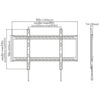 AMX BPL-65B Wall Mount Fixed Ultra-Slim Black HDTV LED LCD LED PLASMA 60" To 100" - - Mounts For Less