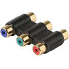 Component cables Coupler F/F with 3 RCA plug Red Blue Green - - Mounts For Less