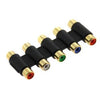 Component cables Coupler F/F with 3 RCA plug RGB + Audio L-R - - Mounts For Less