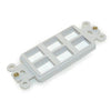 "Decora" Keystone Wallplate White 6 Ports - - Mounts For Less