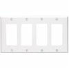 DECORA Wallplate White - 4 Bays - - Mounts For Less