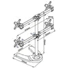 Desk mount with base 4 articulated arms 4 Monitors 10 - 24 in - - Mounts For Less