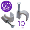 eLink CV-51597 Nail-In White Cable Clips 10MM 60 Units - - Mounts For Less