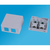Ethernet RJ45 surface box 2 Ports White - - Mounts For Less