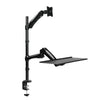 Gas Spring Desk Mount Sit Stand Bracket 2 Articulated Arms For Monitor 13" À 27" And Keyboard - - Mounts For Less
