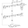 GlobalTone Desk Mount Bracket 4 Articulated Arms For Tvs / Monitors 13" À 27" With Heavy Base - - Mounts For Less