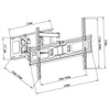 GlobalTone Swivel Wall Mount with 2 arms TV LCD LED PLASMA 32" to 65" - - Mounts For Less