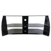 Impressions BTV-202 TV Audio-Video Table With 3 Shelves In Tempered Glass - - Mounts For Less