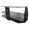 Impressions BTV-202 TV Audio-Video Table With 3 Shelves In Tempered Glass - - Mounts For Less