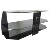Impressions BTV-202 TV Audio-Video Table With 3 Shelves In Tempered Glass - - Mounts For Less