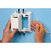Recessed Double Box for cables and power outlets TVBU White - - Mounts For Less
