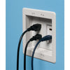 Recessed Double Box for cables and power outlets TVBU White - - Mounts For Less