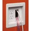 Recessed Double Box for cables and power outlets TVBU White - - Mounts For Less