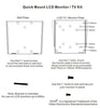 Royal Mounts ROY7601B Universal Wall Mount fixed slimHDTV LCD LED PLASMA 10"-27" - - Mounts For Less