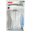 Telephone Alarm Cable 4 conductors M/Spade flat 25ft White - - Mounts For Less