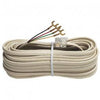 Telephone Alarm Cable 4 conductors M/Spade flat 25ft White - - Mounts For Less