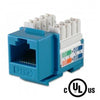 Toolless Keystone connector Cat5e RJ-45 Female Blue - - Mounts For Less