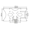 VESA adapter for 200X100 / 200X200 / 400x200 Silver - - Mounts For Less