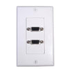 VGA Wall Plate (2 female to female couplers) White - - Mounts For Less
