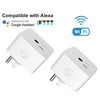 Wifi Mini Smart Plugs Connects With Google Home And Amazon Alexa 2 Pack White - - Mounts For Less